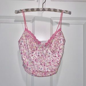 Princess Polly pink floral cami top